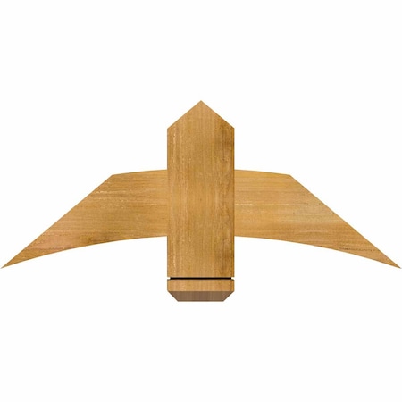 Ekena Millwork Bellingham Rough Sawn Timber Gable Bracket, Western Red Cedar, 36"W x 15"H x 2"D x 6"F, 10/12 Pitch GBW036X15X0206BEL00RWR